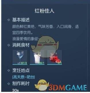 《龍族幻想》紅粉佳人食譜配方